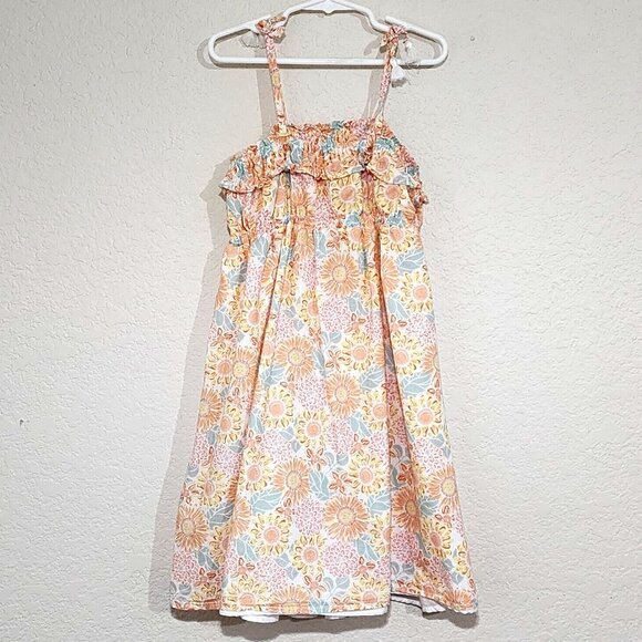 Tommy Bahama Pastel Floral Sundress Elastic Empire Waist Lined Ruffles - Picture 3 of 5